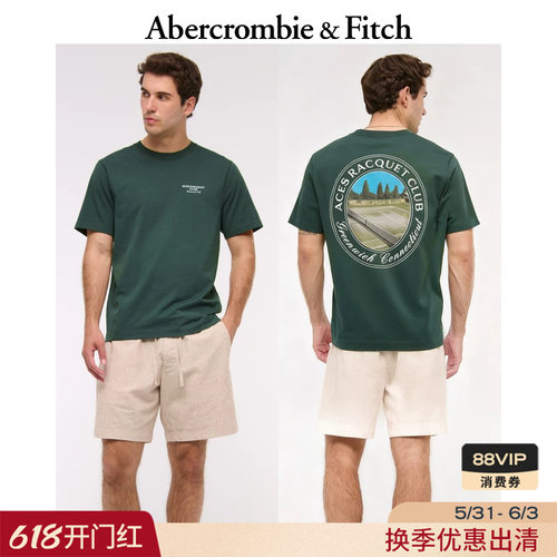 AF男装25夏季美式复古潮流棉质短袖T恤上衣123-5054