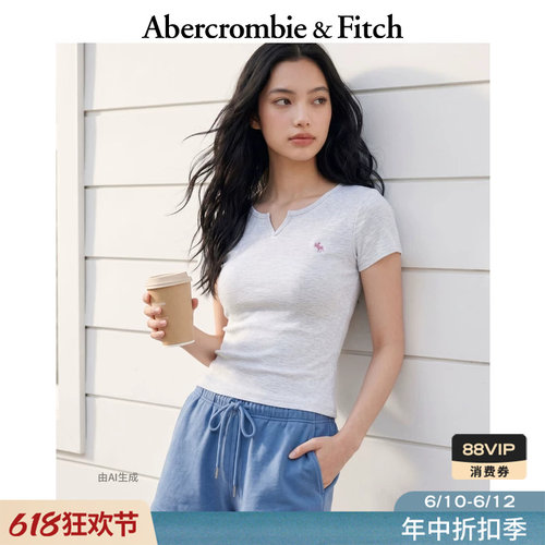 AF经典小麋鹿图案短袖打底T恤