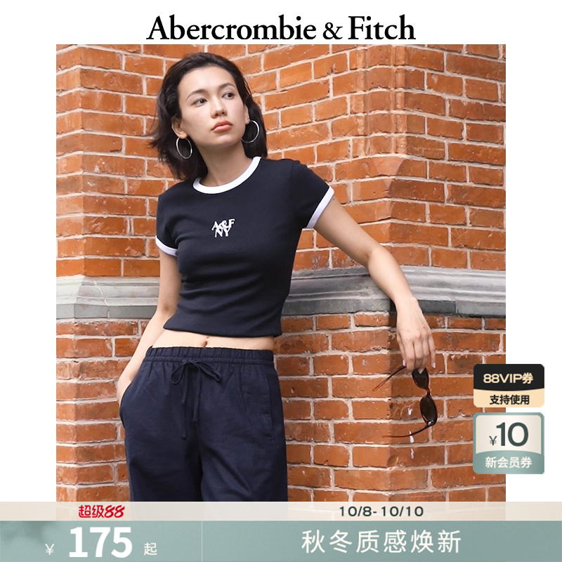 【LOGO撞色T】 AF女装25秋新款棉质印花圆领短袖T恤157-5366