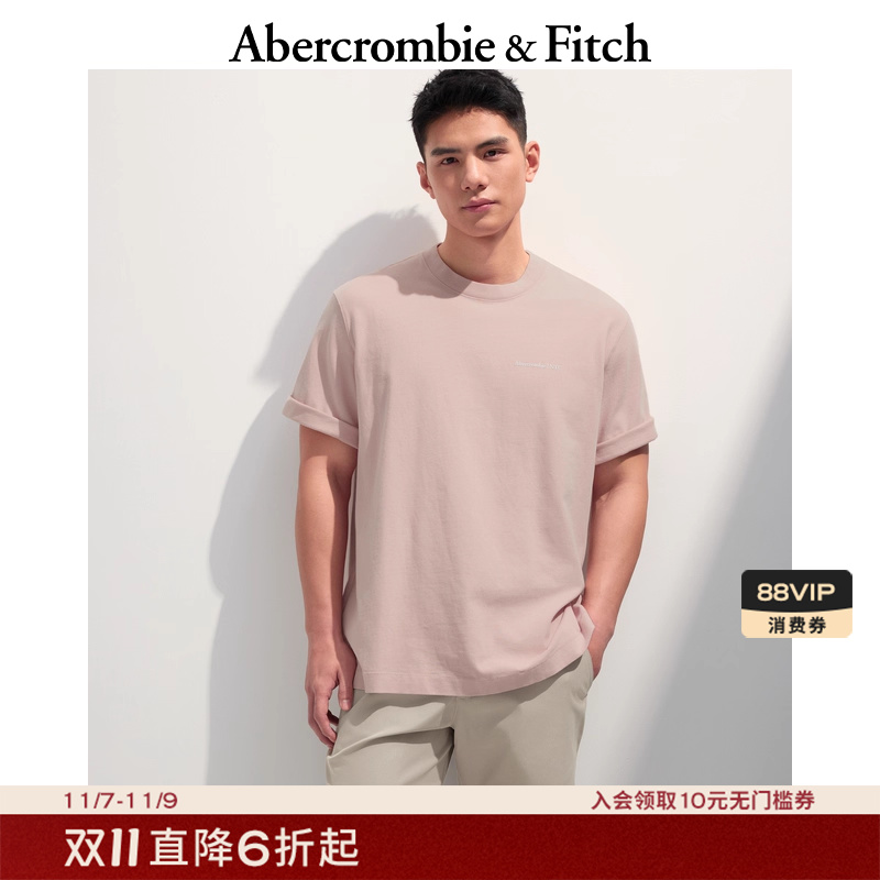 【重磅情侣款】AF男装25夏季美式LOGO套头圆领短袖T恤123-5060