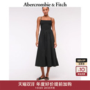 低领吊带连衣裙长裙159 AF女装 气质复古修身 法式 5842 25夏季