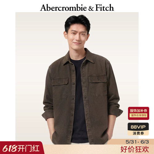 AF做旧休闲长袖工装衬衫