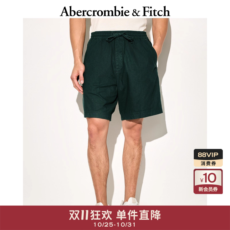 AF男装25夏季美式复古百搭松紧腰宽松五分裤休闲短裤128-5048