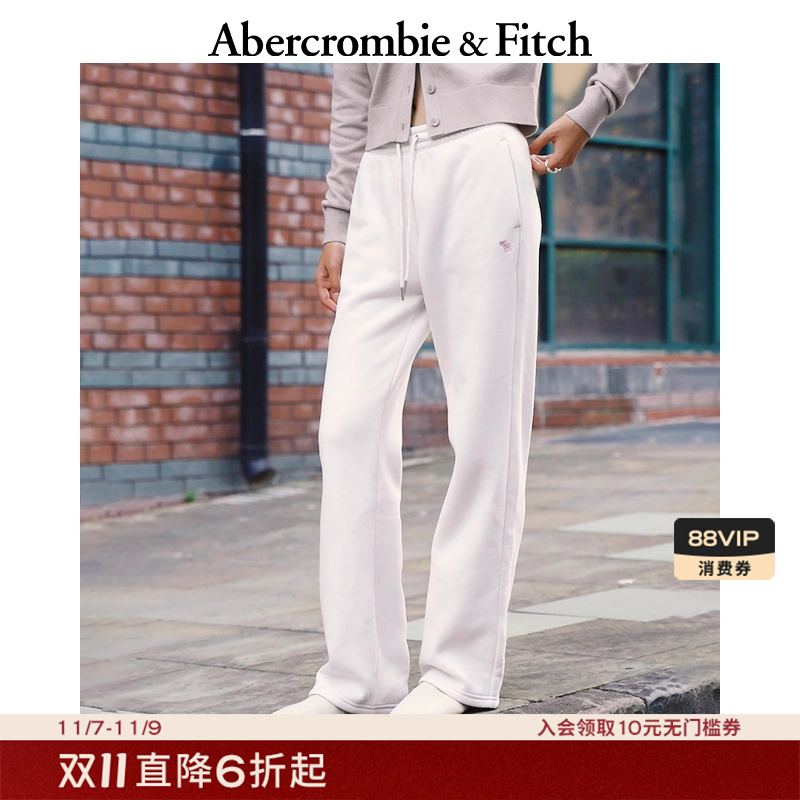 【经典直筒】AF小麋鹿图案女装25秋冬新款美式百搭卫裤147-5165