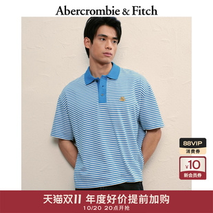 25夏季 美式 条纹棉质Polo衫 T恤124 AF男装 短袖 5570 重磅POLO