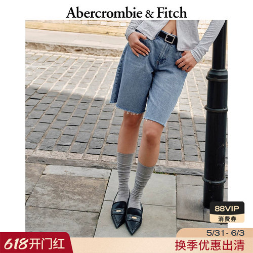 AF美式复古舒适经典baggy风五分裤牛仔裤短裤25夏季女装149-5122