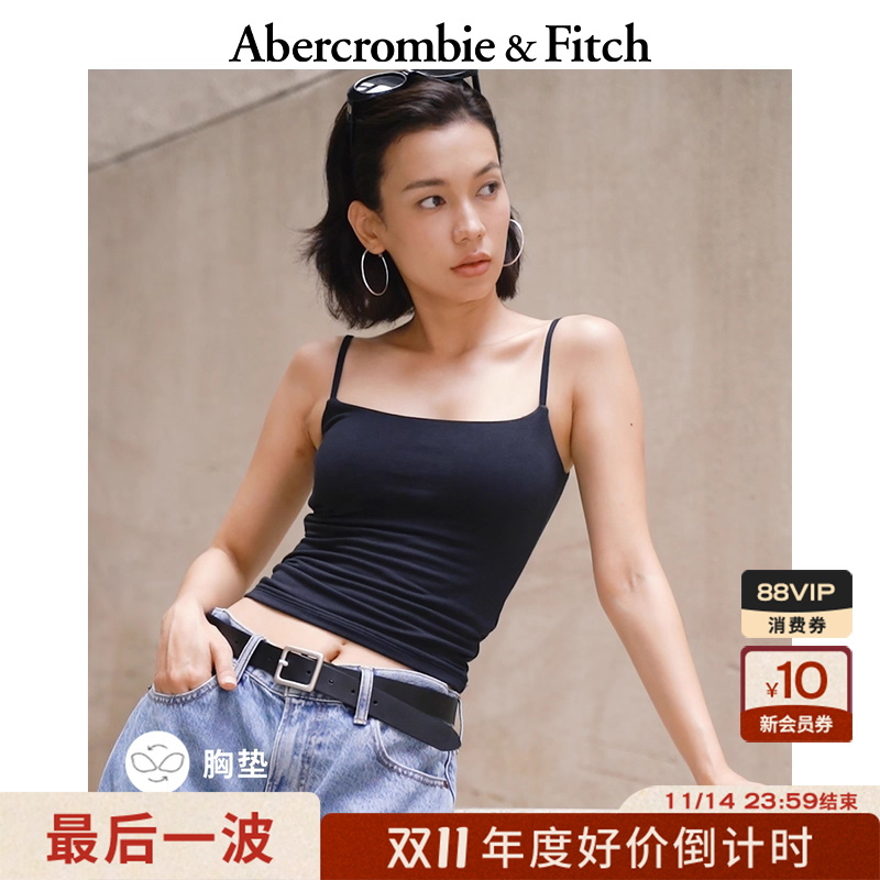 【修身百搭】AF女装25秋新款低领带胸垫内搭吊带背心139-5657