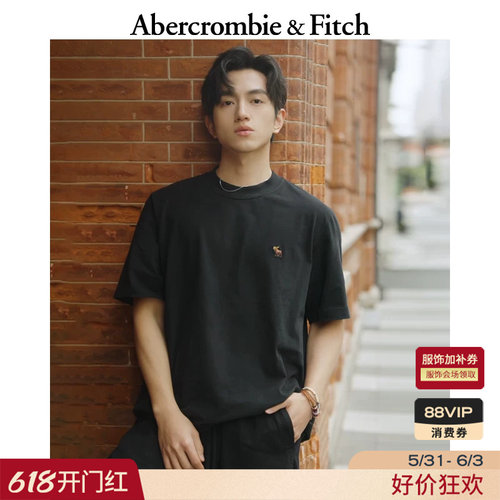 AF经典小麋鹿图案情侣重磅棉质短袖T恤上衣26春夏男装124-6005