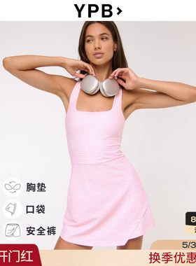 AF旗下YPB女装25秋季美式经典带胸垫修身运动背心连衣裙106-5079