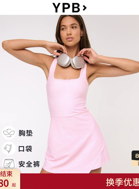 AF旗下YPB女装25秋季美式经典带胸垫修身运动背心连衣裙106-5079