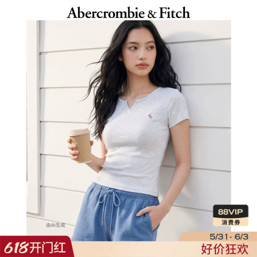 AF经典小麋鹿图案短袖打底T恤