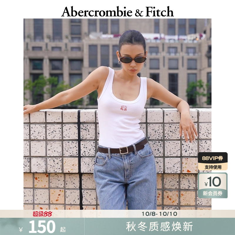 AF女装25秋季新款美式复古性感辣妹棉质修身背心上衣157-5335