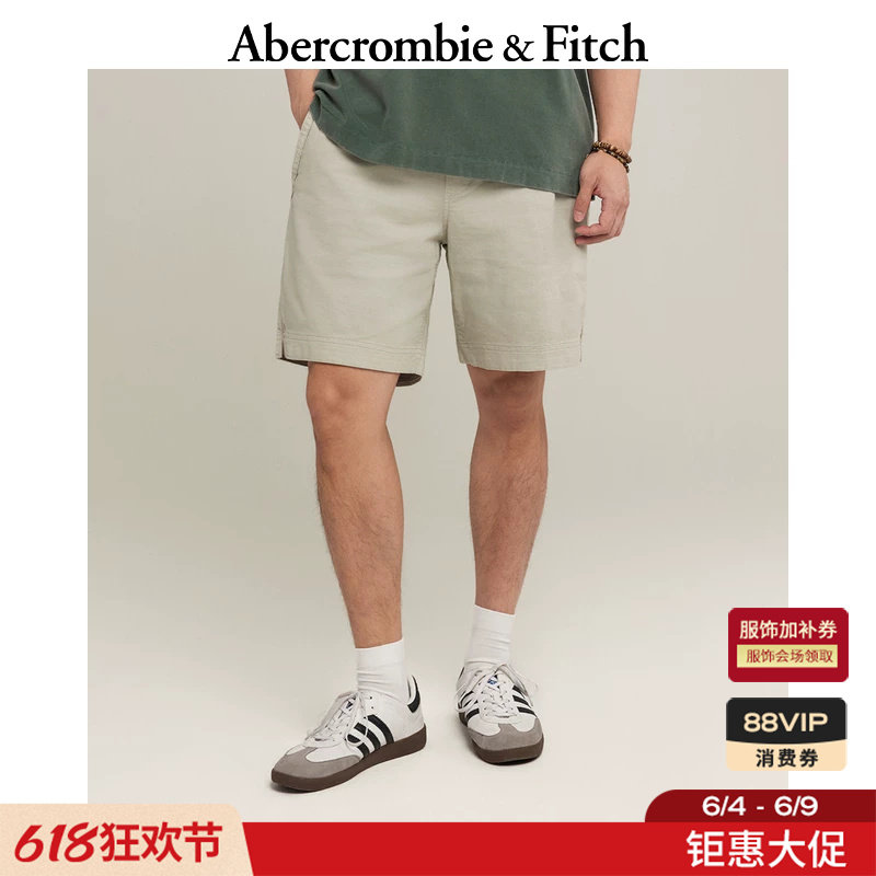 AF美式休闲通勤直筒黄色多色舒适五分裤短裤26夏男装128-6086