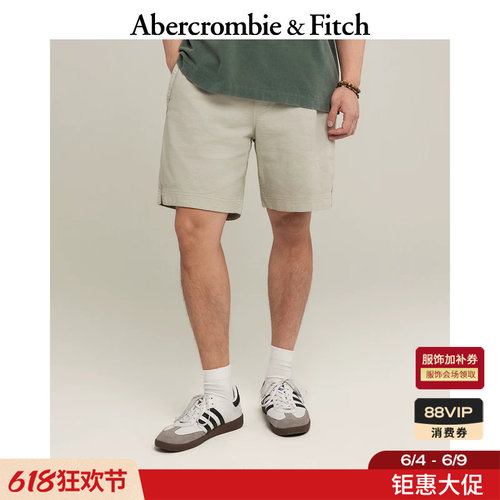 AF美式休闲通勤直筒黄色多色舒适五分裤短裤26夏男装128-6086
