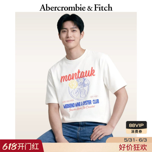 AF美式复古棉质短袖T恤上衣
