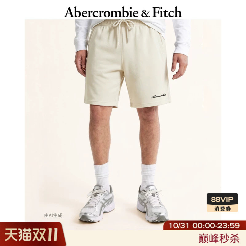 AF经典LOGO休闲简约松紧腰毛圈布五分裤短裤26春夏男装128-6057