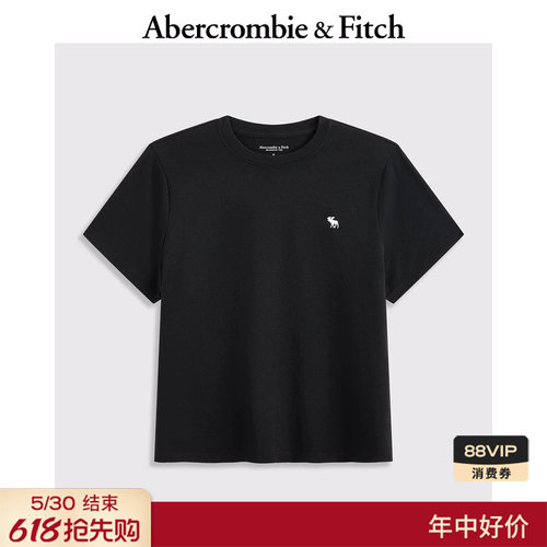 AF小麋鹿图案美式棉质短袖T恤