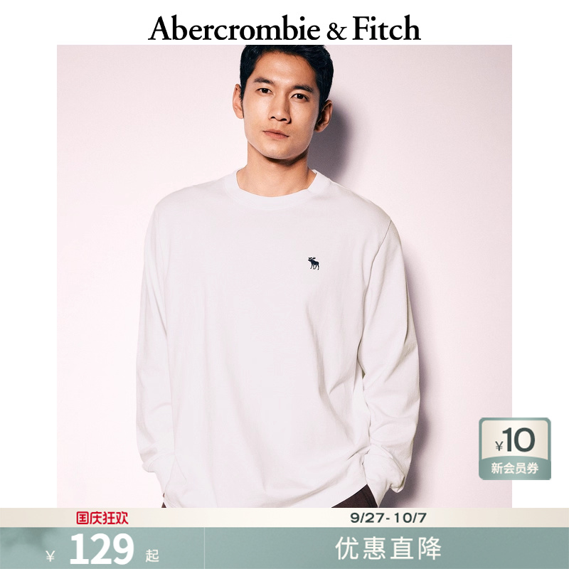 AF男装小麋鹿圆领长袖T恤上衣
