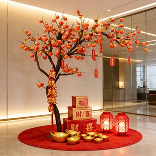 许愿树2026仿真柿子树仿真树石榴树水果树室内景观装饰造景造型树