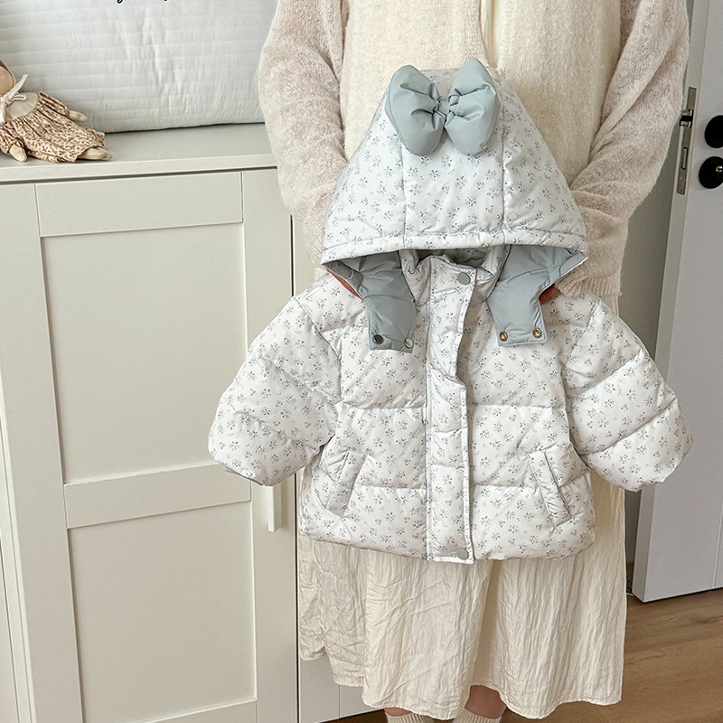 婴幼儿童羽绒服冬季女宝宝加厚白鸭绒外套女童保暖羽绒中长款 a类
