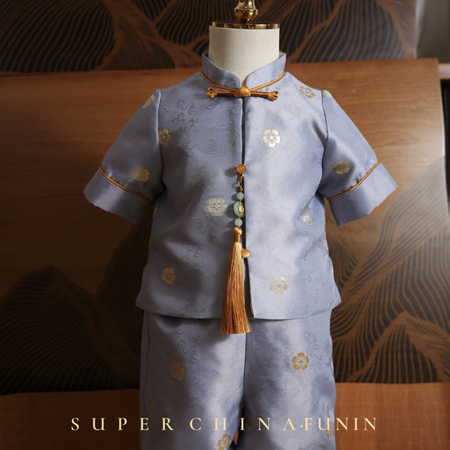 男宝中秋节中式服装周岁服套装