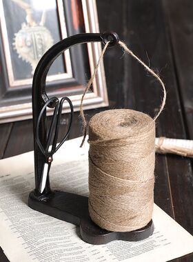 日式复古铸铁怀旧绕线器DIY手工麻绳球绕线工具线轴装饰橱窗道具