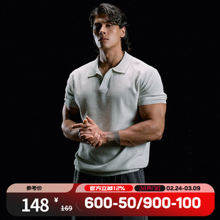 肌肉狗 翻领POLO衫男夏季新款宽松休闲运动短袖T恤训练健身衣服