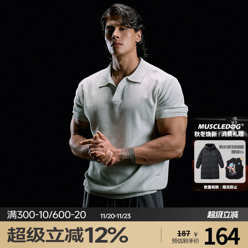 夏季美式纯色休闲运动POLO衫男