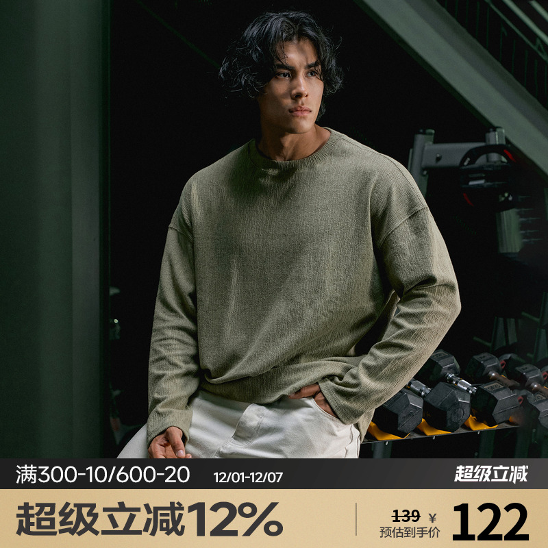 肌肉狗潮牌纯色运动T恤