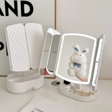 Сделать -зеркальный рабочий стол с легкой зарядной зеркальной оболочкой оболочка с двойной открывающей дверью складной зеркало сетевая сеть красная светодиодная заправка зеркало