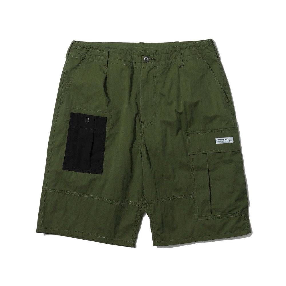 MADNESS CONTRAST POCKET SHORTS撞色拼接五分裤跑步军短裤余文乐