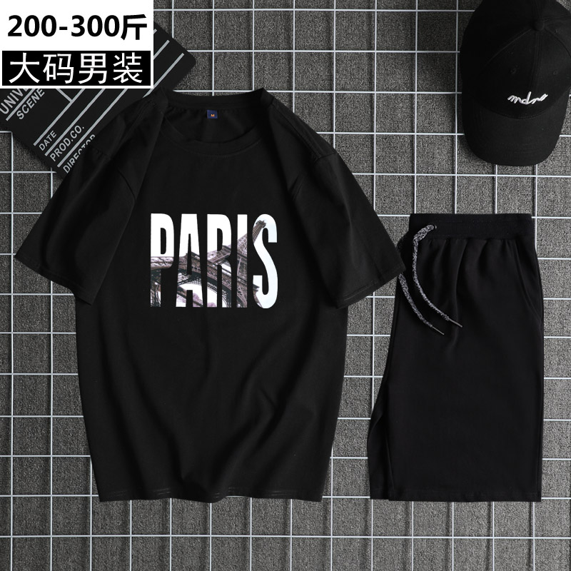 2019夏季休閑短褲男胖子寬松大碼套裝純棉加肥加大碼運動褲子衣服在類目 男裝, 休閒褲中 - 來自Buy2taobao.com提供專業的淘寶代購服務