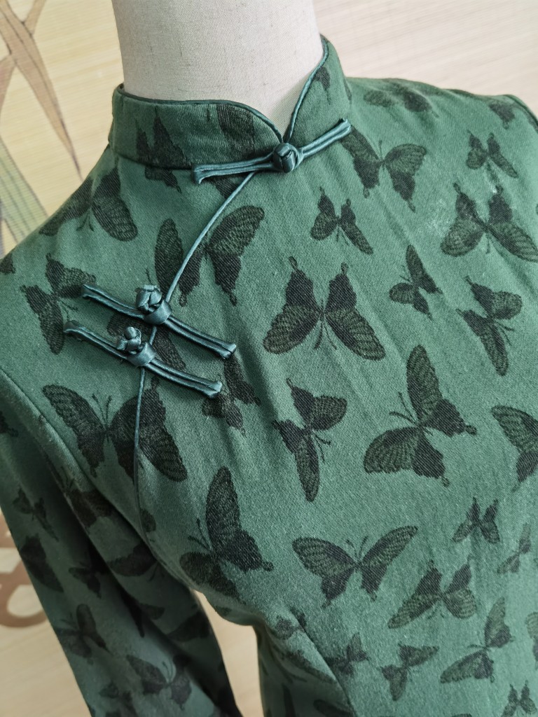 连衣裙日常旗袍棉复古中长款