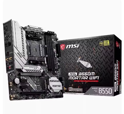 MSI/微星 MAG B550M MORTAR WIFI A520 B450主板支持锐龙系列CPU