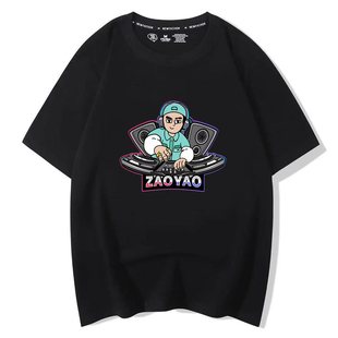 DJ打碟燥摇的电音研究所t恤原创设计潮流VAC电音节男女个性衣服夏