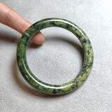 精品西藏药王石手镯圈口62强磁玉化黄翠双色强磁圆条镯2188