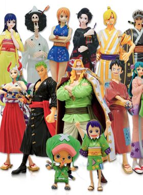 DXF航海海贼王手办 和之国鬼岛索隆路飞山治娜美白胡子手办摆件品