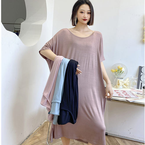 莫代尔连衣裙女外穿长款裙子