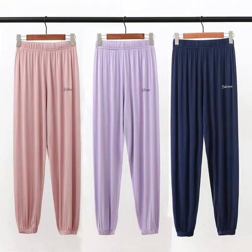 莫代尔薄款宅宅裤春夏居家收口