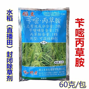 野老 稻主 水稻直播田封闭除草剂 苄嘧·丙草胺水稻芽前封闭除草