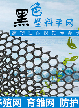 黑色塑料平网养殖围网阳台安全防护网养鸡养鸭围网格宠物脚垫