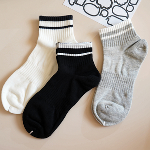 学院风春秋袜子白色短袜低帮纯棉防臭薄款 潮学生短筒袜男女运动袜