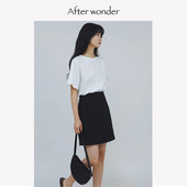 afterwonder高腰A字西装 短裙简约百搭显瘦通勤时髦高级气质小个子