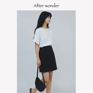 afterwonder高腰A字西装短裙简约百搭显瘦通勤时髦高级气质小个子