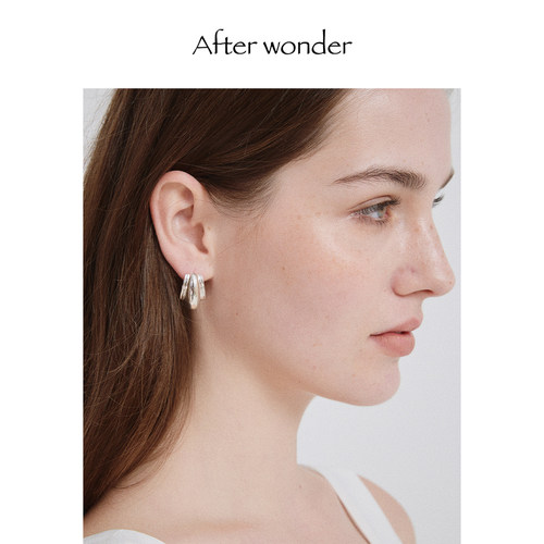 Shell Earring 1980S vintage 925纯银日常通勤百搭贝壳耳环