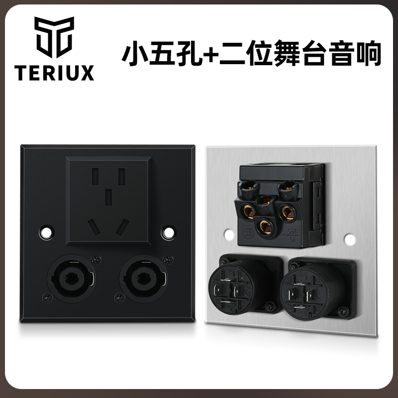 D型86型小五孔二位舞台音响插座