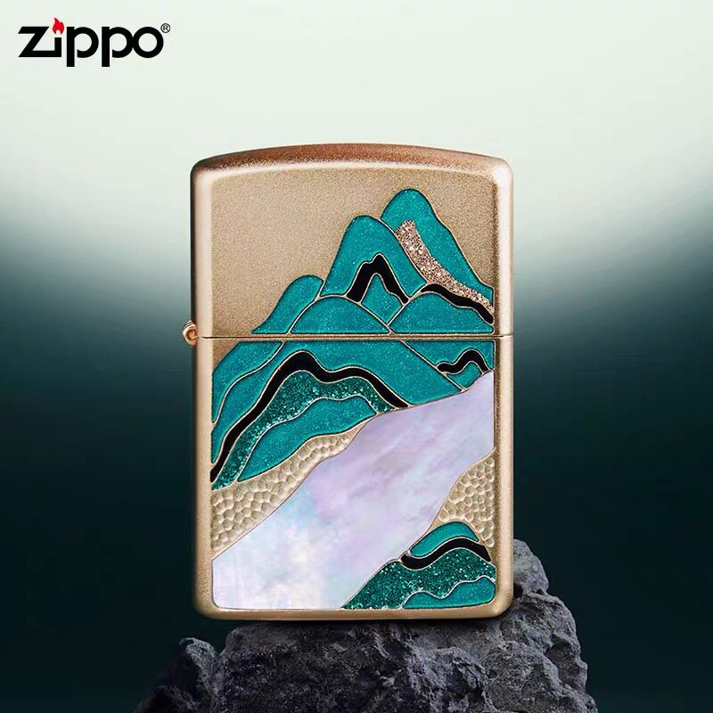 Zipp防风打火机神韵山水之山高水长高山流水正品紫锋自营