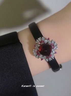 小牛皮捷克钻彩色宝石轻奢手链