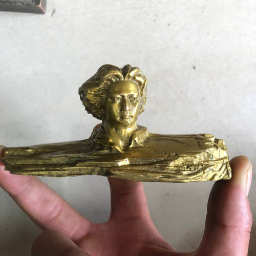 纯铜毛主席铜像摆件毛泽东象青年头像半身像家居装饰品工艺品礼品