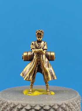 黄铜火影忍者2.7厘米gk仙人模式LS鸣人手办九尾鱼缸造景 模型摆件